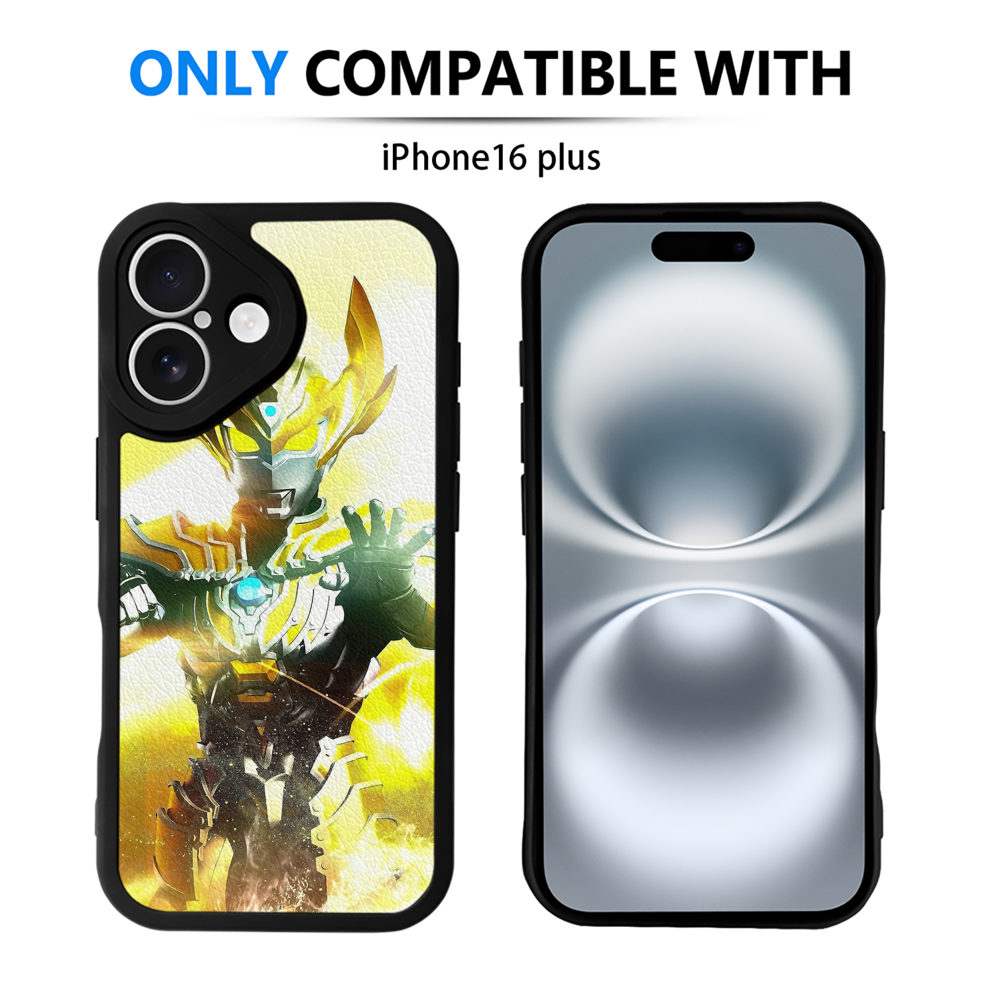 （画像用） ウルトラマン Ultraman 【iPhone 16シリーズ対応】シリコンスマホケース（レザー調） 材質：シリコン